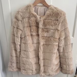 Beige Faux Fur Coat